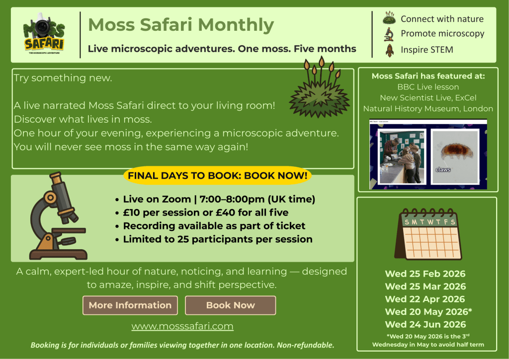 What’s coming up? Have you got your ticket to Moss Safari&nbsp;Monthly?